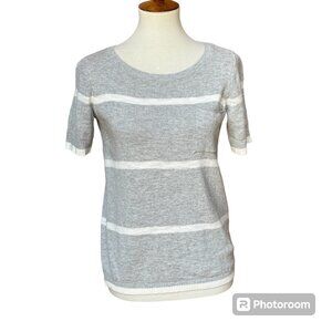 Gap Stripe Crew Neck Short Sleeve Sweater
